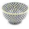 Polish Pottery Bowl 9&quot; Polka Dot Delight