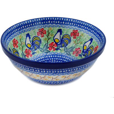 Polish Pottery Bowl 9&quot; Rise And Shine UNIKAT