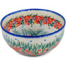 Polish Pottery Bowl 9&quot; Serenity Bouquet UNIKAT