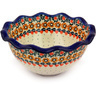 Polish Pottery Bowl 9&quot; Strawberry Rows