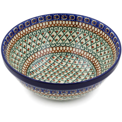 Polish Pottery Bowl 9&quot; Turkish Delight UNIKAT