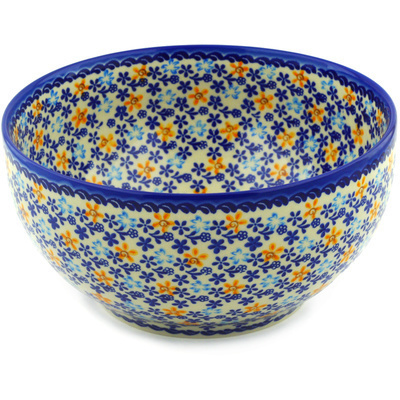 Polish Pottery Bowl 9&quot; UNIKAT