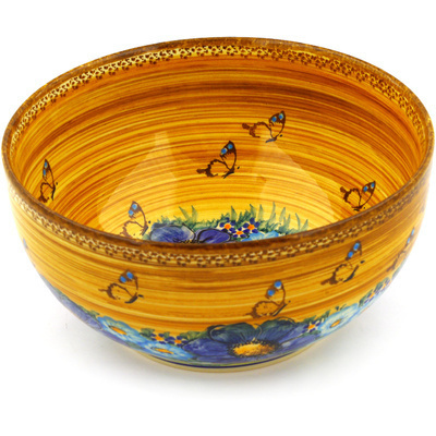 Polish Pottery Bowl 9" UNIKAT