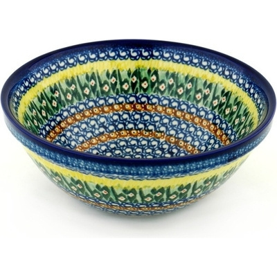 Polish Pottery Bowl 9&quot; Windowbox UNIKAT