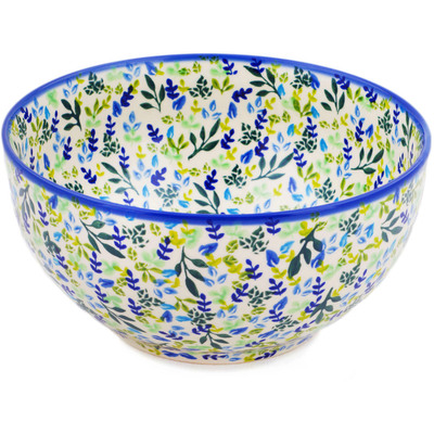 Polish Pottery Bowl 9&quot; Zesty Zielony