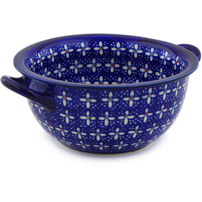 Polish Pottery Bowl with Handles 10&quot;