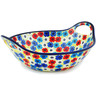 Polish Pottery Bowl with Handles 12-inch Juvenescent