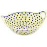 Polish Pottery Bowl with Handles 12-inch Polka Dot