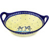 Polish Pottery Bowl with Handles 12-inch Snow Buddies