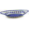 Polish Pottery Bowl with Handles 13&quot; Spring Meadow