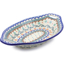Polish Pottery Bowl with Handles 13&quot; Sunflower Dance
