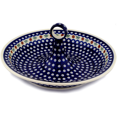 Polish Pottery Bowl with Handles 14&quot; Mosquito
