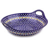 Polish Pottery Bowl with Handles 15-inch Mosquito