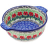 Polish Pottery Bowl with Handles 6&quot; Maraschino