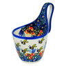 Polish Pottery Bowl with Handles 7&quot; Bee Fun UNIKAT
