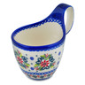 Polish Pottery Bowl with Handles 7&quot; Snowflake Glory