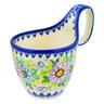Polish Pottery Bowl with Handles 7&quot; Spring&#039;s Pastels