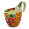 Polish Pottery Bowl with Handles 7&quot; Warm Floral Soul UNIKAT