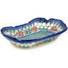 Polish Pottery Bowl with Holes 10&quot; Ring Of Flowers UNIKAT