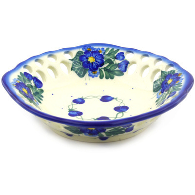 Polish Pottery Bowl with Holes 8&quot;