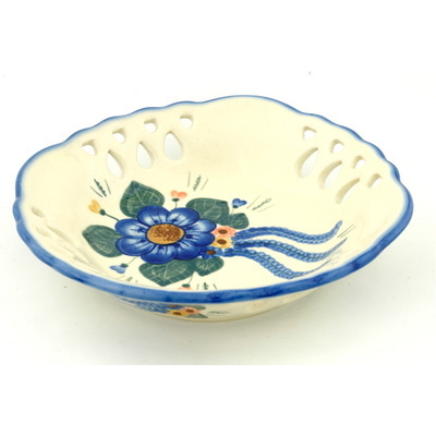 Polish Pottery Bowl with Holes 9&quot;