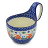 Polish Pottery Bowl with Loop-Handle 16 oz Angel Fish