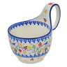 Polish Pottery Bowl with Loop-Handle 16 oz Autumn's Arrival