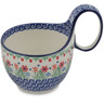 Polish Pottery Bowl with Loop Handle 16 oz Babcia&#039;s Garden