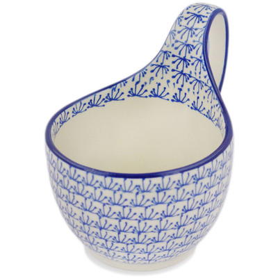 Polish Pottery Bowl with Loop-Handle 16 oz Bare Branches