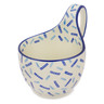 Polish Pottery Bowl with Loop-Handle 16 oz Building Blocks