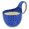 Polish Pottery Bowl with Loop-Handle 16 oz Choppy Waters