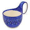 Polish Pottery Bowl with Loop-Handle 16 oz City At Night UNIKAT