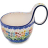 Polish Pottery Bowl with Loop Handle 16 oz Colors Of The Wind UNIKAT