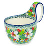 Polish Pottery Bowl with Loop-Handle 16 oz Country Boutique UNIKAT