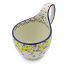 Polish Pottery Bowl with Loop-Handle 16 oz Country Spring