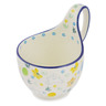 Polish Pottery Bowl with Loop-Handle 16 oz Egg Hunt
