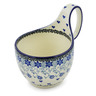Polish Pottery Bowl with Loop-Handle 16 oz First Snow