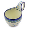 Polish Pottery Bowl with Loop Handle 16 oz Forget Me Not UNIKAT