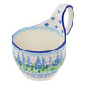 Polish Pottery Bowl with Loop-Handle 16 oz