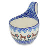 Polish Pottery Bowl with Loop-Handle 16 oz