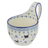 Polish Pottery Bowl with Loop-Handle 16 oz