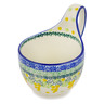 Polish Pottery Bowl with Loop-Handle 16 oz