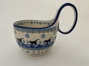 Polish Pottery Bowl with Loop-Handle 16 oz