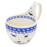 Polish Pottery Bowl with Loop-Handle 16 oz