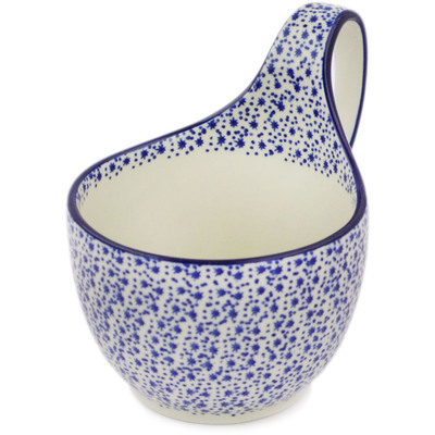 Polish Pottery Bowl with Loop-Handle 16 oz
