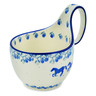 Polish Pottery Bowl with Loop Handle 16 oz Horse Gallop