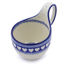 Polish Pottery Bowl with Loop-Handle 16 oz Light Hearted