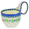 Polish Pottery Bowl with Loop Handle 16 oz Love Ivy