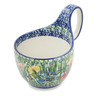 Polish Pottery Bowl with Loop Handle 16 oz Lucky Ladybug UNIKAT