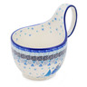 Polish Pottery Bowl with Loop-Handle 16 oz Magical Night UNIKAT